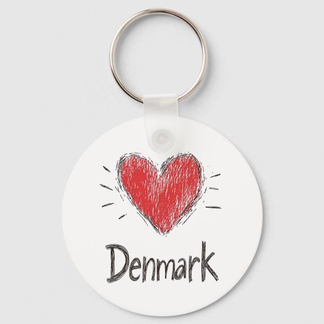 Kärlek Danmark Nyckelring (Framsida)