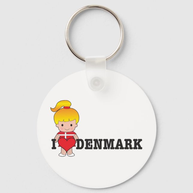 Kärlek Danmark Nyckelring (Framsida)