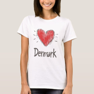 Kärlek Danmark T Shirt