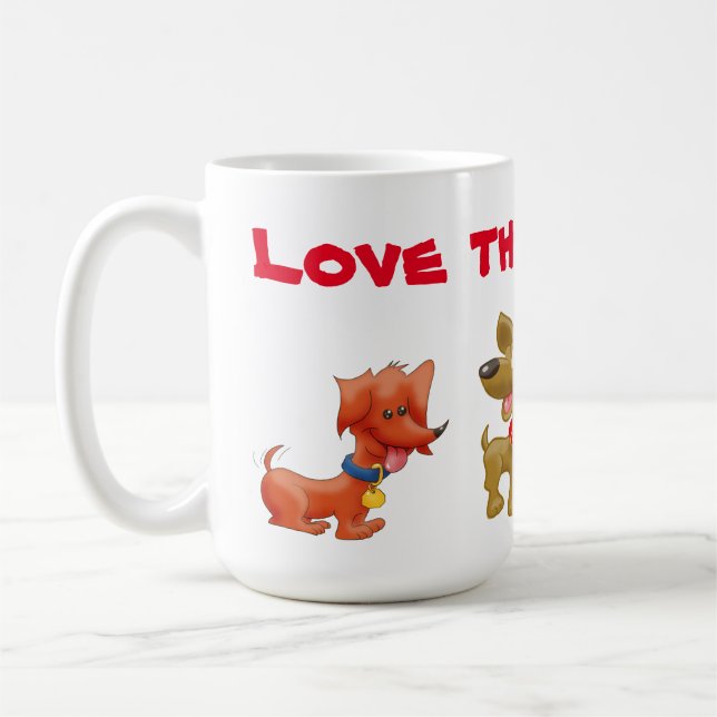 Kärlek De Dawgs! Kaffemugg (Vänster)