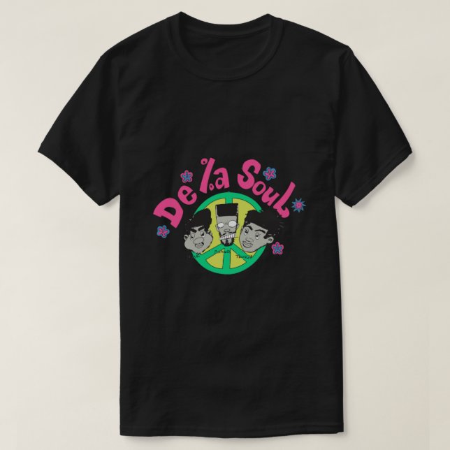 Kärlek De La Soul Retro Art Music T Shirt (Design framsida)