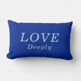 "KÄRLEK Deep" Kobalt & Blue Encouragement Lumbarkudde