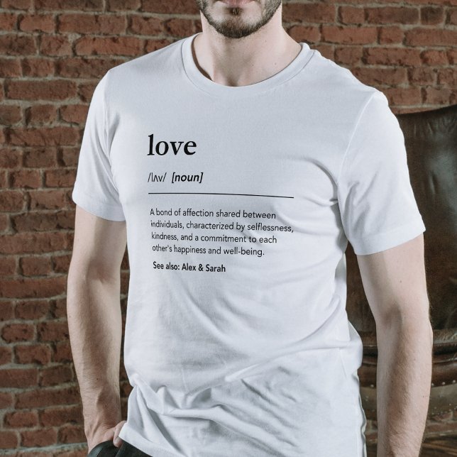 Kärlek-definition par namn som matchar modern t shirt (Skapare uppladdad)