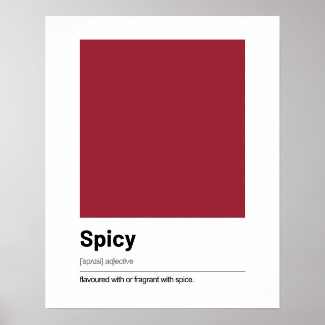 Kärlek Definition Poster - Red Modern Art (Framsidan)