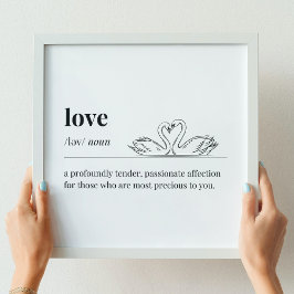Kärlek Definition Svanar Poster