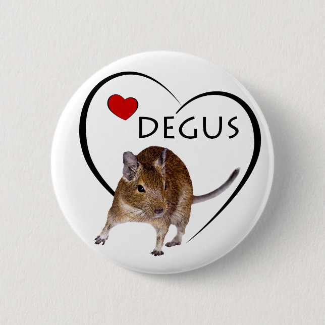 Kärlek Degus Badge Knapp (Framsida)