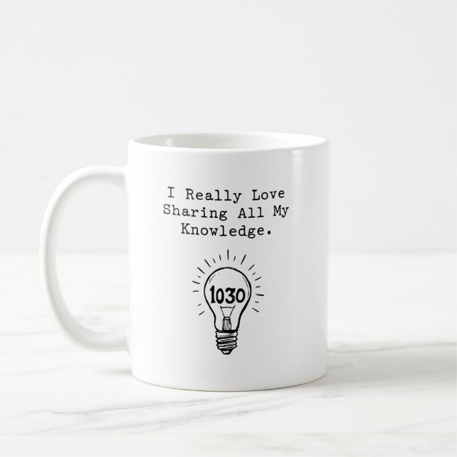 Kärlek Dela Min Kunskap Matematiklärare Kaffemugg (Vänster)