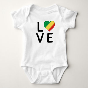 Kärlek - Demokratiska republiken Kongo Flagga T Shirt