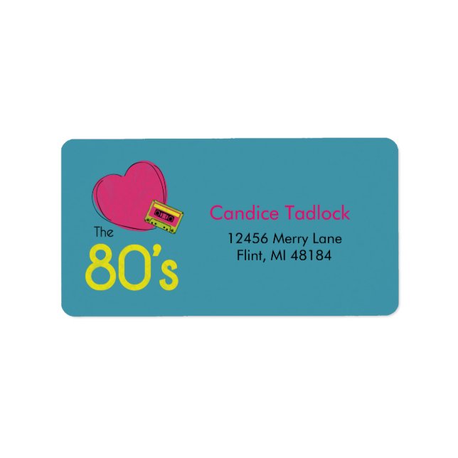 Kärlek den 80:e adressetiketten adressetikett (Framsidan)