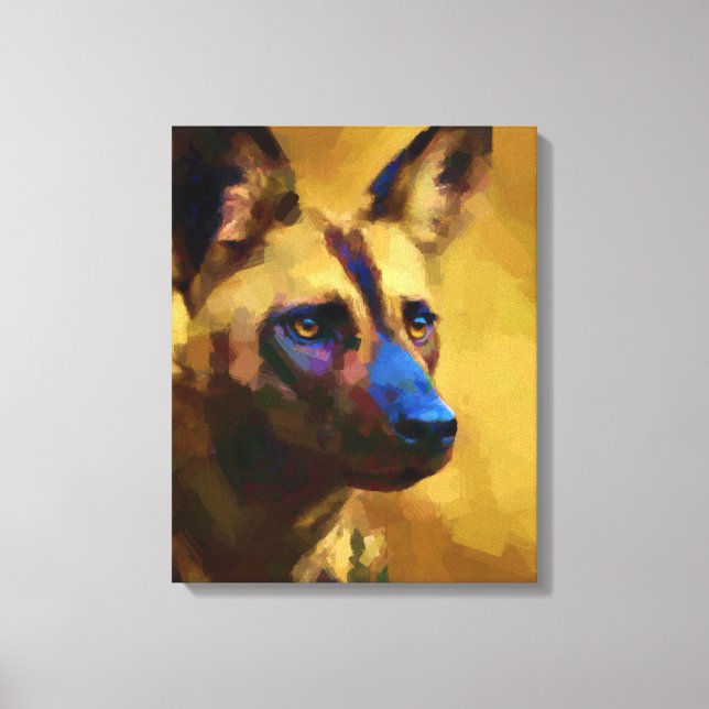 Kärlek den afrikanska Vilden Hund Art Canvastryck (Framsida)