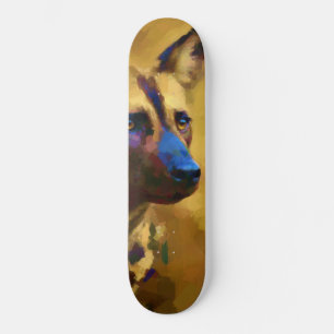 Kärlek den afrikanska Vilden Hund Mini Skateboard Bräda 18,5 Cm
