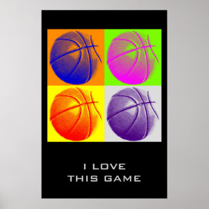 Kärlek Den här matchmålens uppnående av basketboll Poster