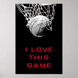 Kärlek Den här matchmålens uppnående av basketboll Poster