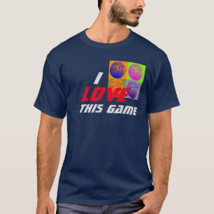 Kärlek - den här spelbasketbollkonsten t shirt