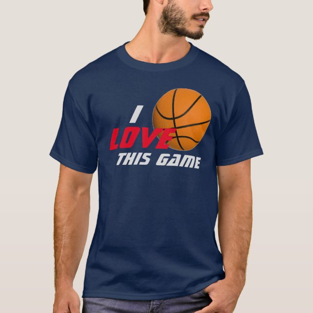 Kärlek - den här spelbasketbollkonsten t shirt (Framsida)