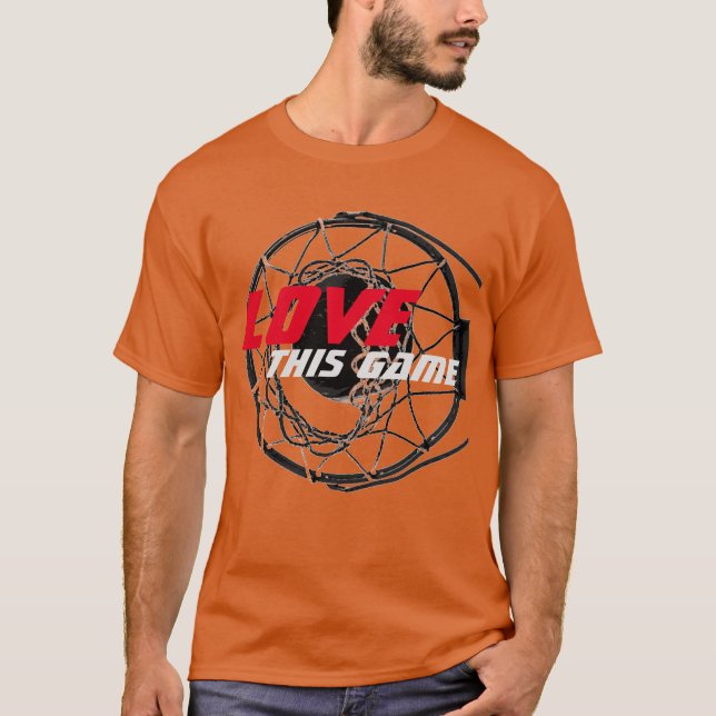 Kärlek - den här spelbasketbollkonsten t shirt (Framsida)