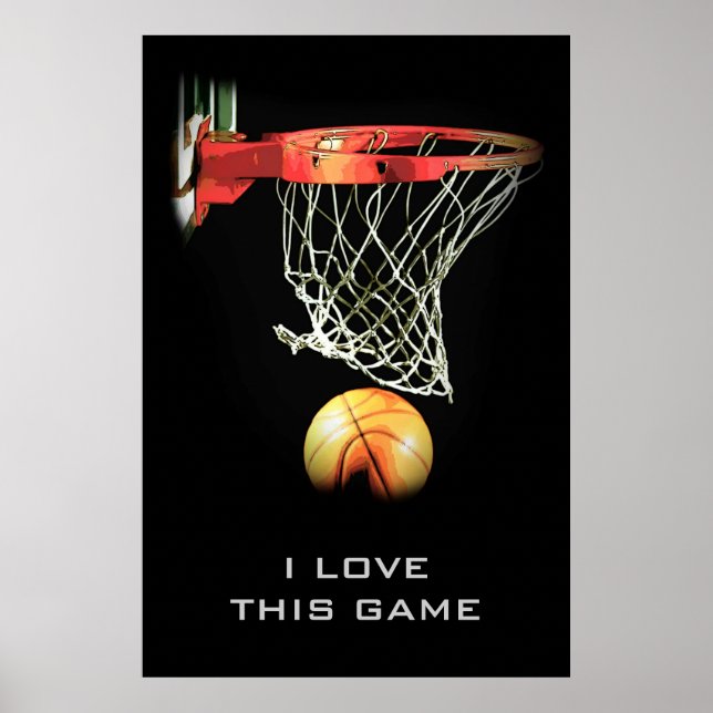 Kärlek Den här speluppkomsten Poster Basketboll (Framsidan)