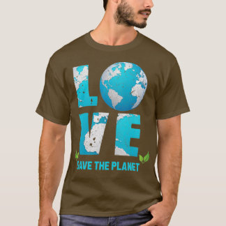 KÄRLEK den planetens Spara Protection World Enviro T Shirt