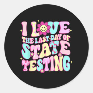 Kärlek den sista dagen för statligt test av lärare runt klistermärke