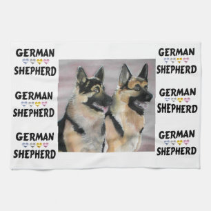 Kärlek den tyska Shepherd Hund Towel Kökshandduk