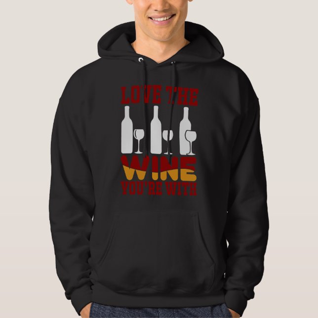 Kärlek den Vin du är med 9 Hoodie (Framsida)