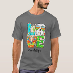 KÄRLEK Dental Life Cute Tooth Flinflip flops, som T Shirt