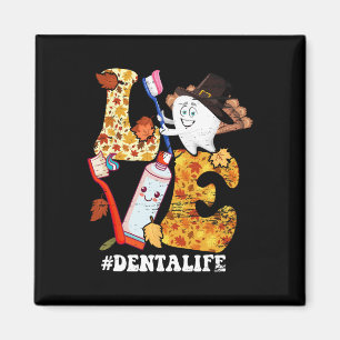 KÄRLEK Dental Life Turkey Tooth Autumn Fall Thanks Magnet