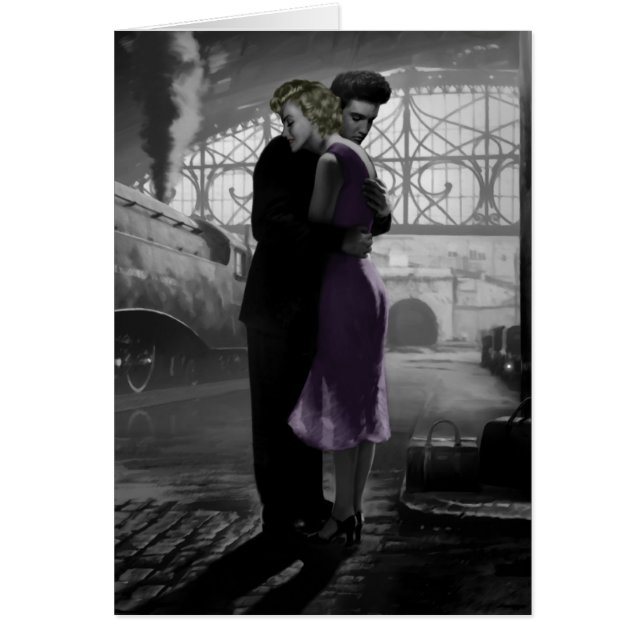 Kärlek Departure Hälsningskort (Framsidan)