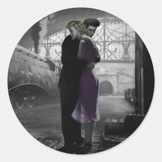 Kärlek Departure Runt Klistermärke (Framsida)