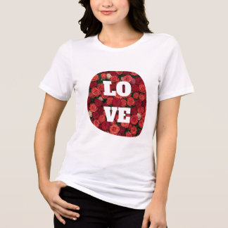 KÄRLEK Designade Kvinnor T Shirt