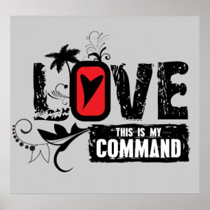 Kärlek - Detta är mitt kommando (John 15:12) Poster