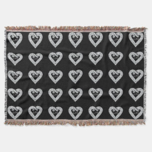 Kärlek Diamond Heart Thevet Blanket Filt
