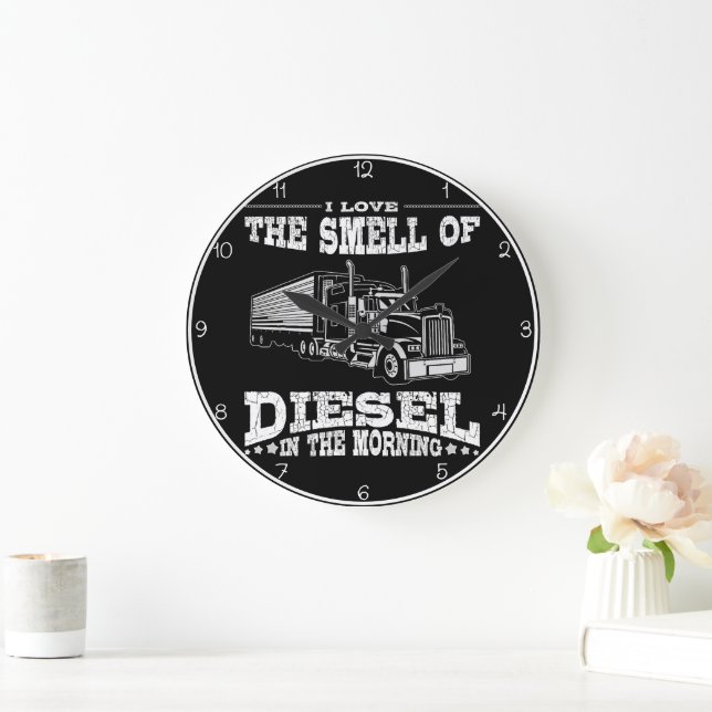Kärlek: "Diesel" Trucker Stor Klocka (Hem)