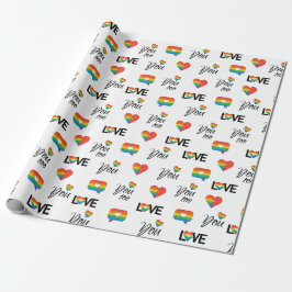 Kärlek dig till Gay pride Presentpapper