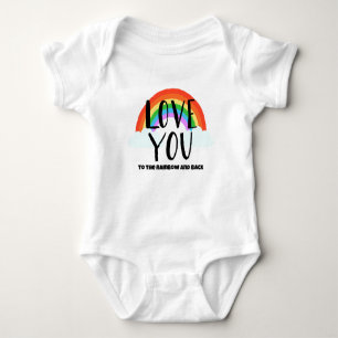 Kärlek dig till regnbågen och ryggen t shirt
