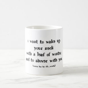 Kärlek dikt kaffemugg