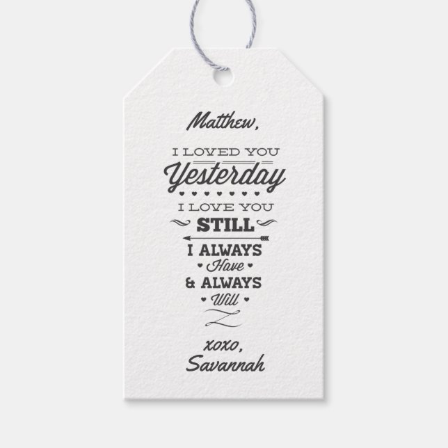 Kärlek Dikt Presentetikett (Framsidan)