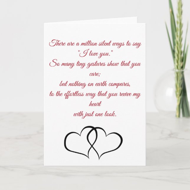 Kärlek dikt Valentines day/specialkort Helgkort (Framsida)