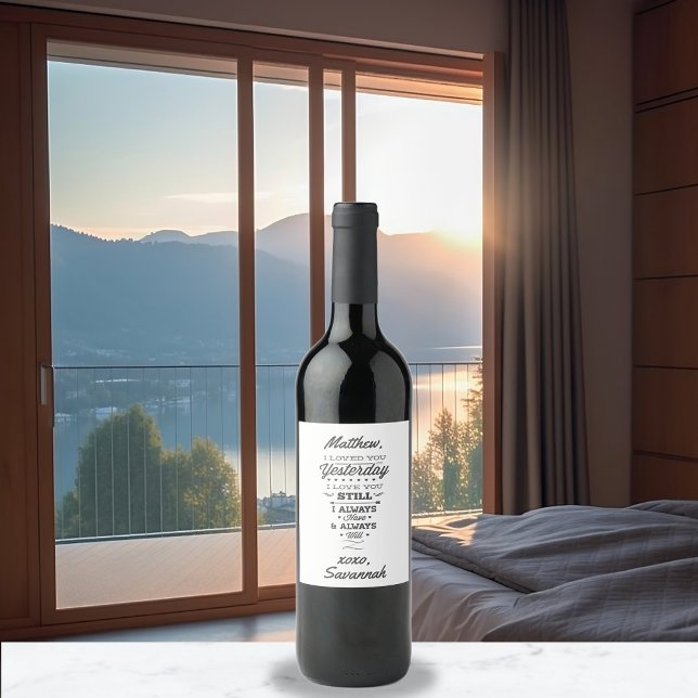 Kärlek Dikt Vinflaska Etikett (Skapare uppladdad)