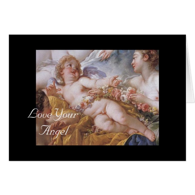 Kärlek Din ängel OBS Kort (Framsidan Horizontal)