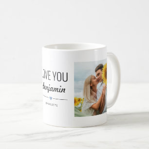 Kärlek Din Anpassningsbar Male Namn Birthday Photo Kaffemugg