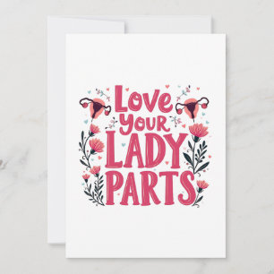 Kärlek - din Dam-reservdels Womb-kroppsposition Tack Kort