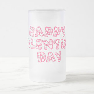 Kärlek din flickvän, fira din Valentine Frostat Ölglas