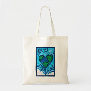 Kärlek din mor Earth Day Heart Earthy Tygkasse