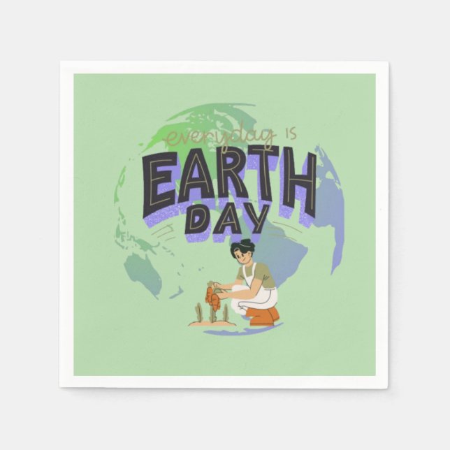 "Kärlek din Mor: Jorddagen varje dag" Pappersservett (Framsidan)