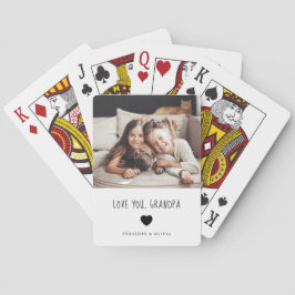 Kärlek din morfar| Ditt foto och din handskrivna t Casinokort