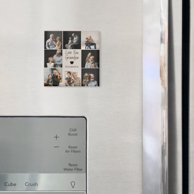 Kärlek din morfar med hjärta och foton - magnet (In Situ (Fridge))