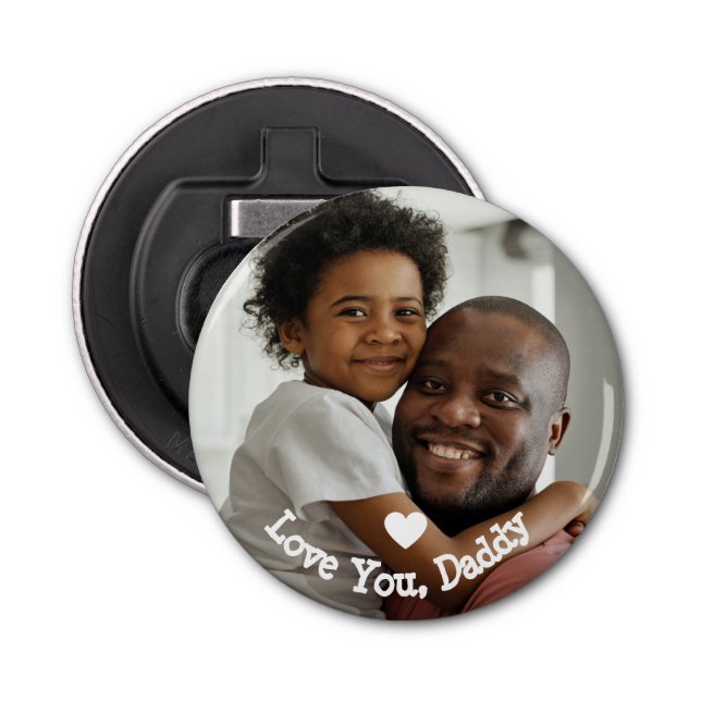 Kärlek din pappa Fars dag Foto  Flasköppnare (Framsidan)