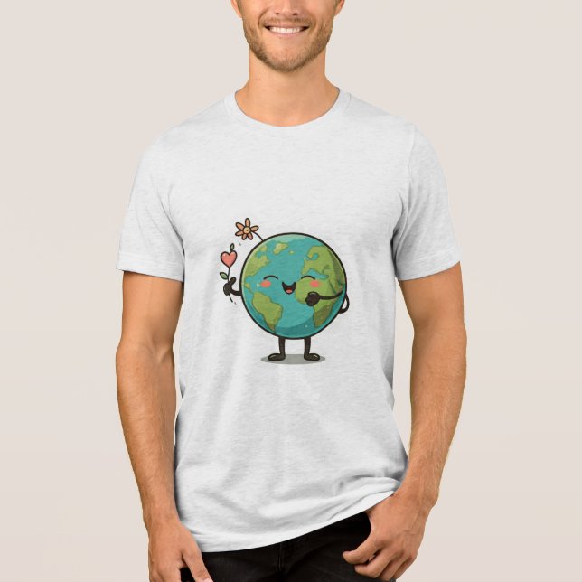Kärlek Din planet T Shirt (Framsida)