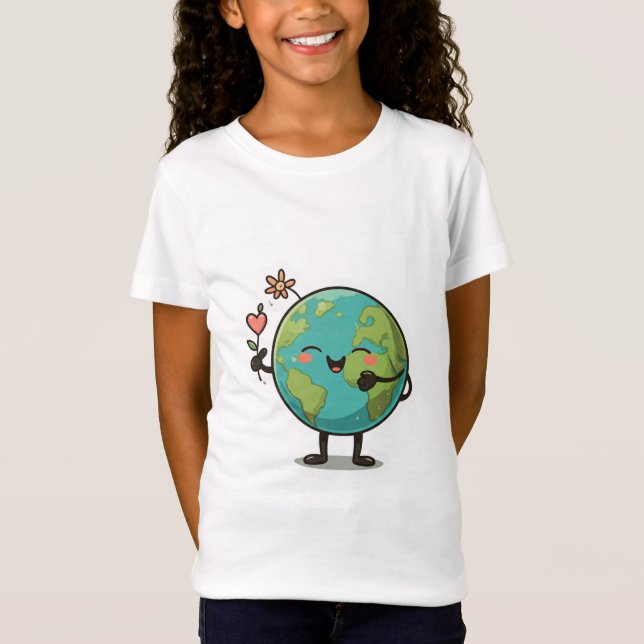 Kärlek Din planet T Shirt (Framsida)